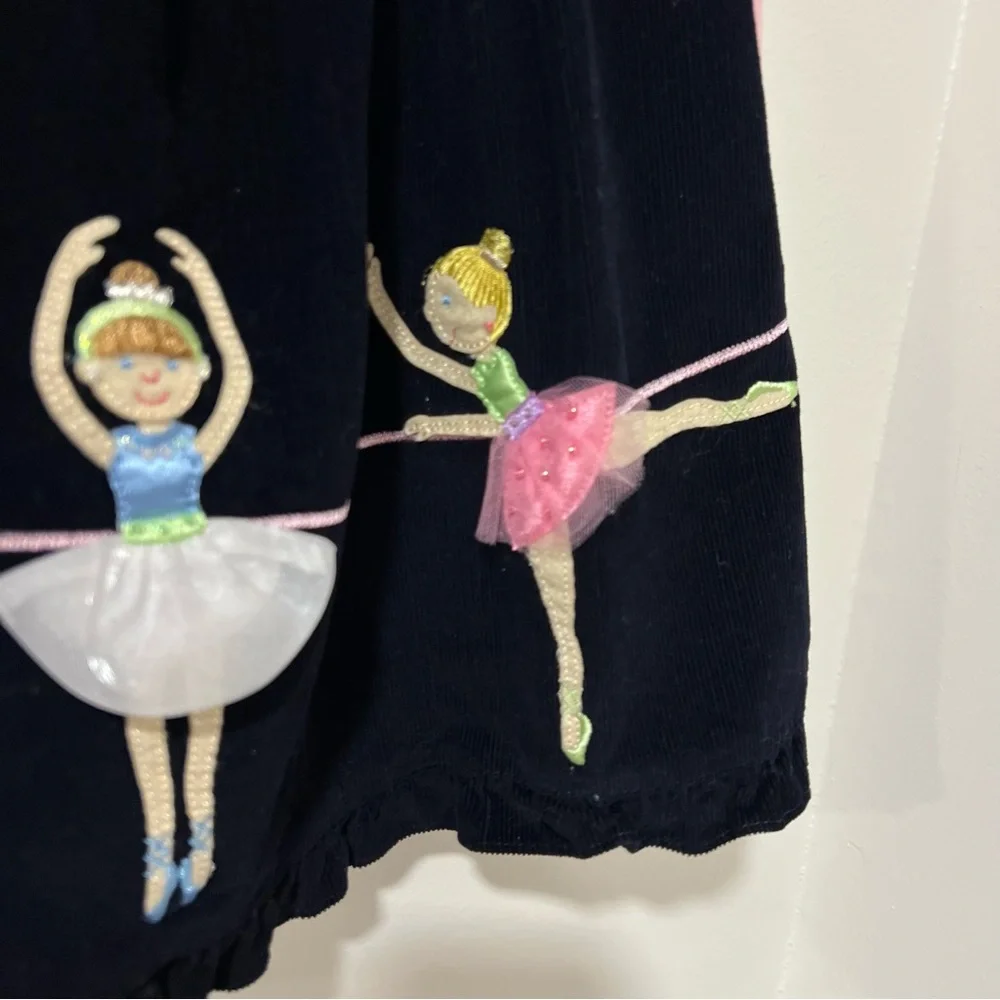 Goodlad Philadelphia 18M Girls Corduroy Dress Set Ballerina Appliqué Embroidered